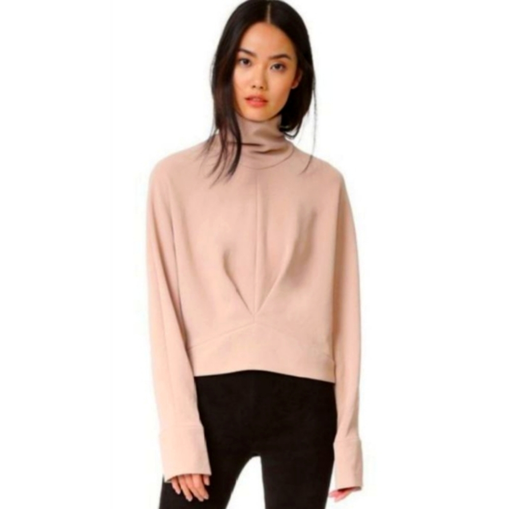 IRO Greta Blush Pink High Neck Slouchy Dolman Sleeve Minimalist Size 40